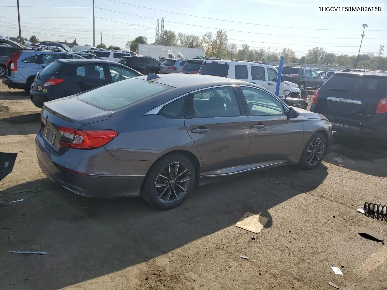 2021 Honda Accord Exl VIN: 1HGCV1F58MA026158 Lot: 75873074