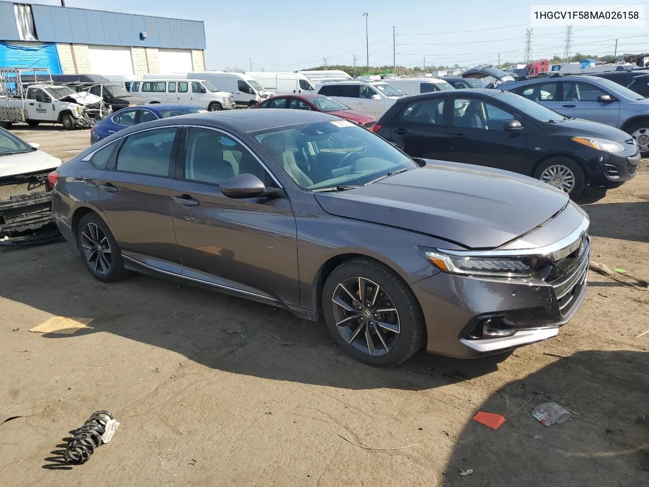 2021 Honda Accord Exl VIN: 1HGCV1F58MA026158 Lot: 75873074