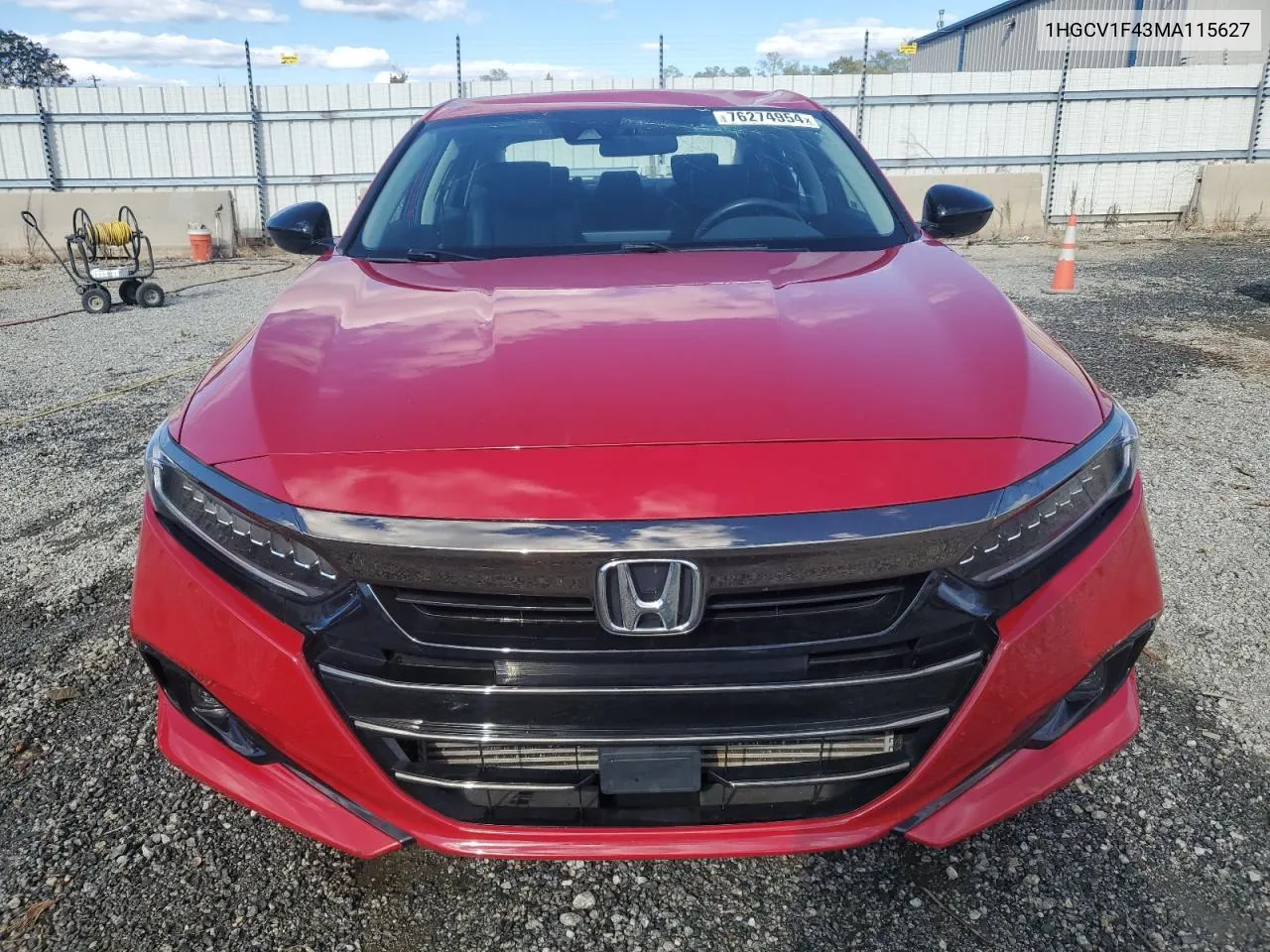 2021 Honda Accord Sport Se VIN: 1HGCV1F43MA115627 Lot: 76274954