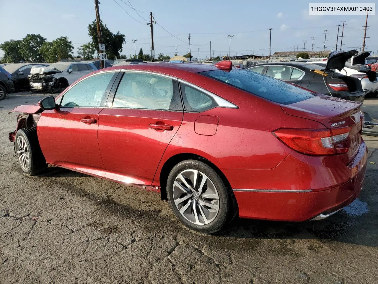 2021 Honda Accord Hybrid Ex VIN: 1HGCV3F4XMA010403 Lot: 76581754