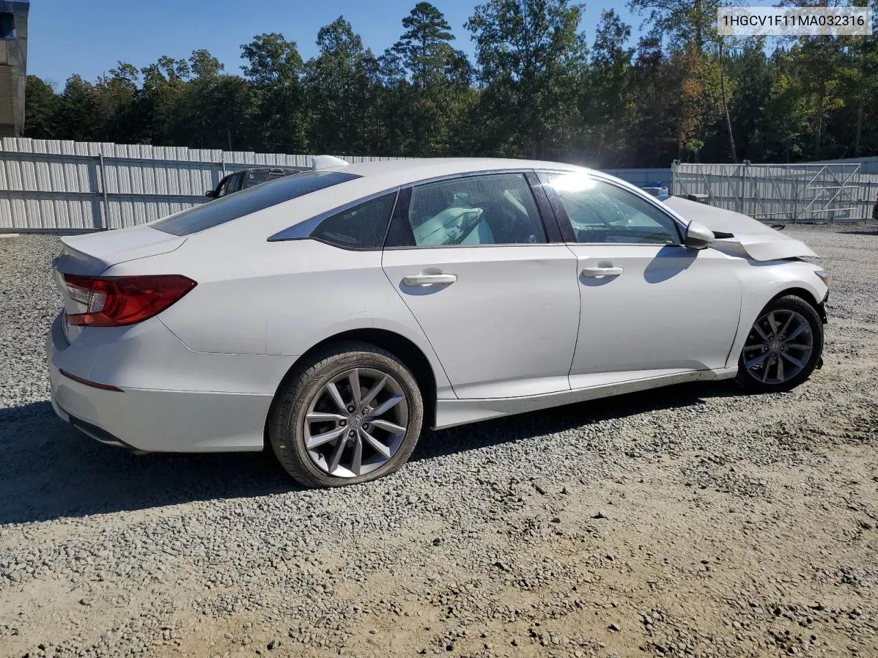 2021 Honda Accord Lx VIN: 1HGCV1F11MA032316 Lot: 76598374