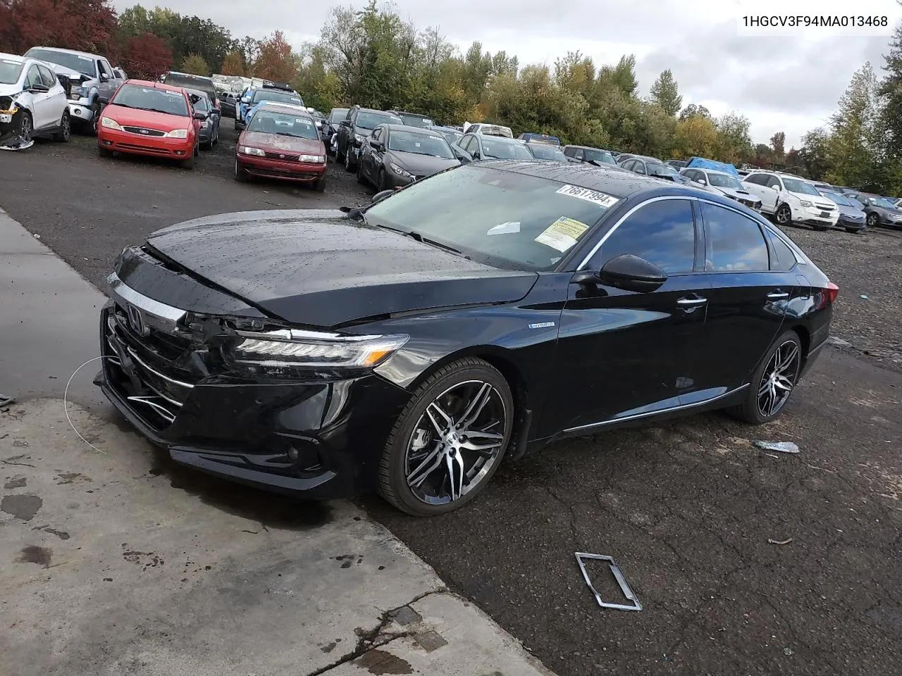 2021 Honda Accord Touring Hybrid VIN: 1HGCV3F94MA013468 Lot: 76617994