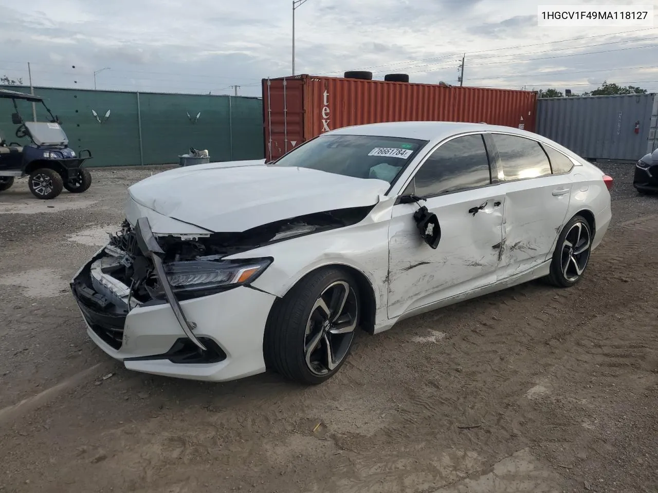 2021 Honda Accord Sport Se VIN: 1HGCV1F49MA118127 Lot: 76661784