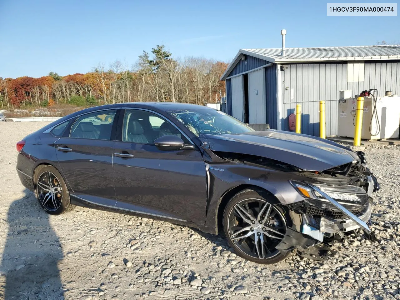 2021 Honda Accord Touring Hybrid VIN: 1HGCV3F90MA000474 Lot: 76711604