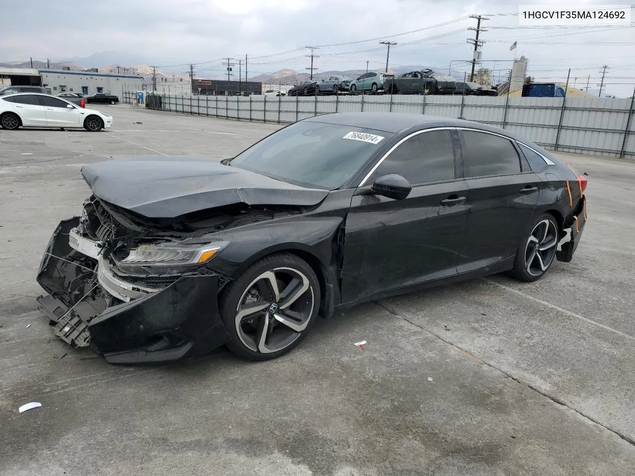 2021 Honda Accord Sport VIN: 1HGCV1F35MA124692 Lot: 76840914