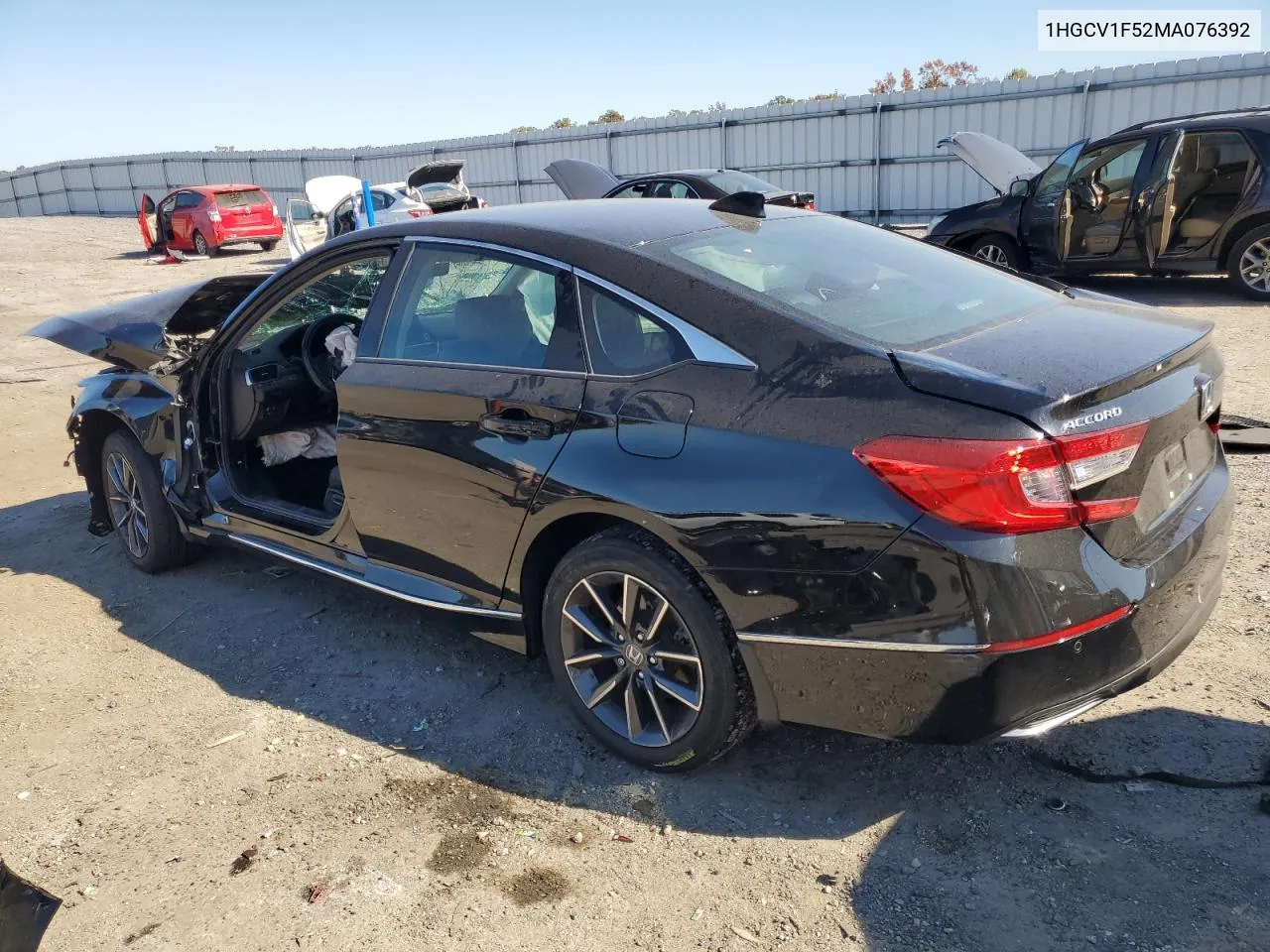 2021 Honda Accord Exl VIN: 1HGCV1F52MA076392 Lot: 77245484