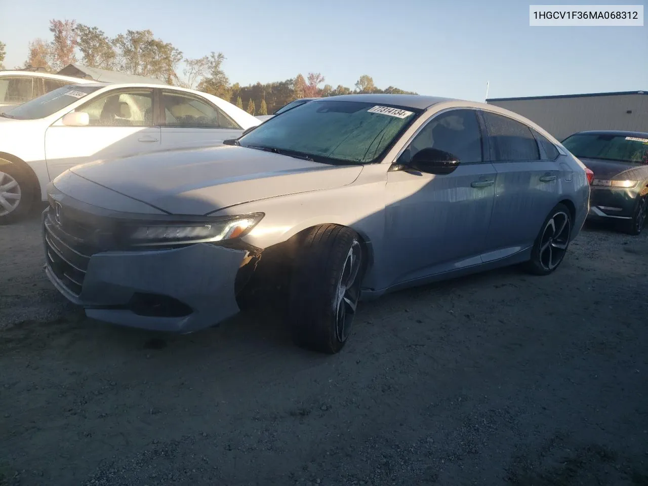 1HGCV1F36MA068312 2021 Honda Accord Sport