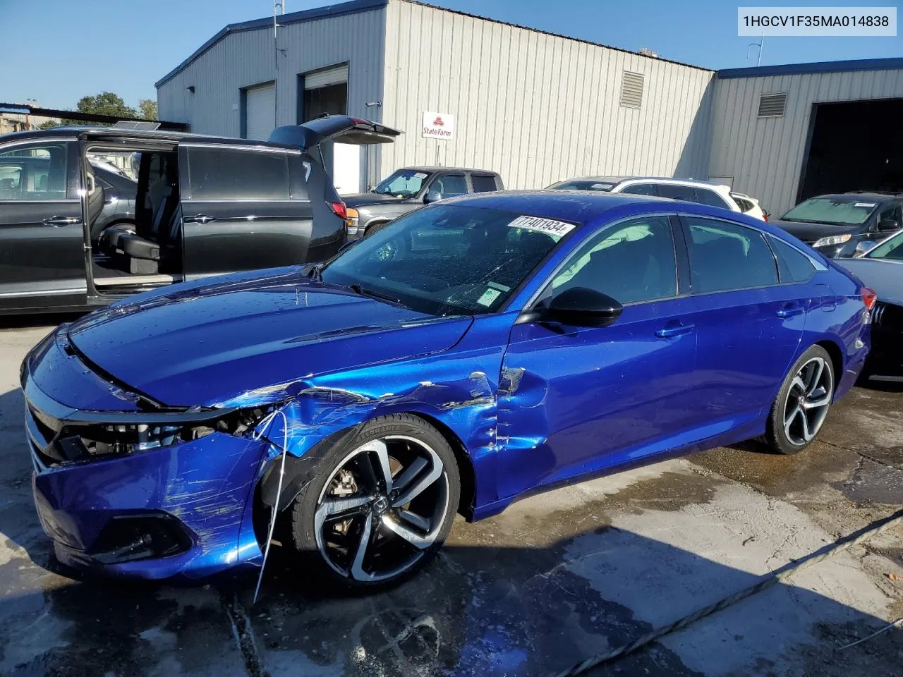 2021 Honda Accord Sport VIN: 1HGCV1F35MA014838 Lot: 77401934