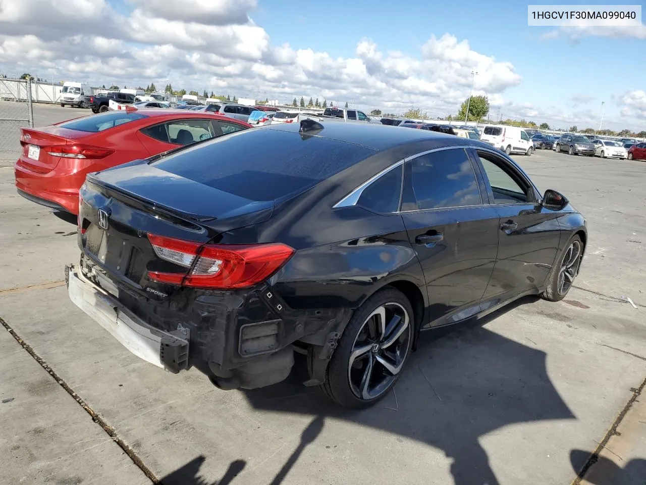 2021 Honda Accord Sport VIN: 1HGCV1F30MA099040 Lot: 78182994