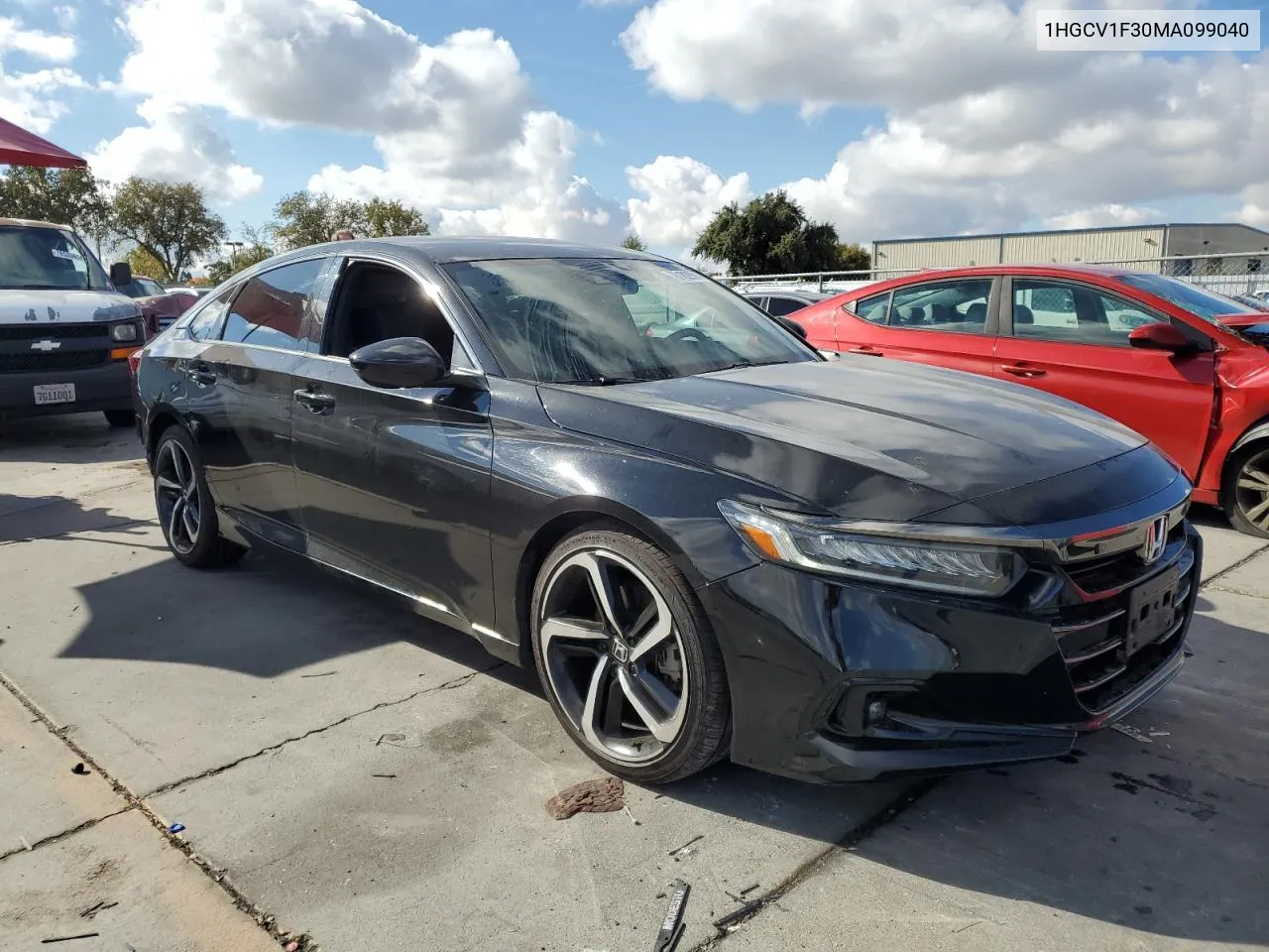 2021 Honda Accord Sport VIN: 1HGCV1F30MA099040 Lot: 78182994