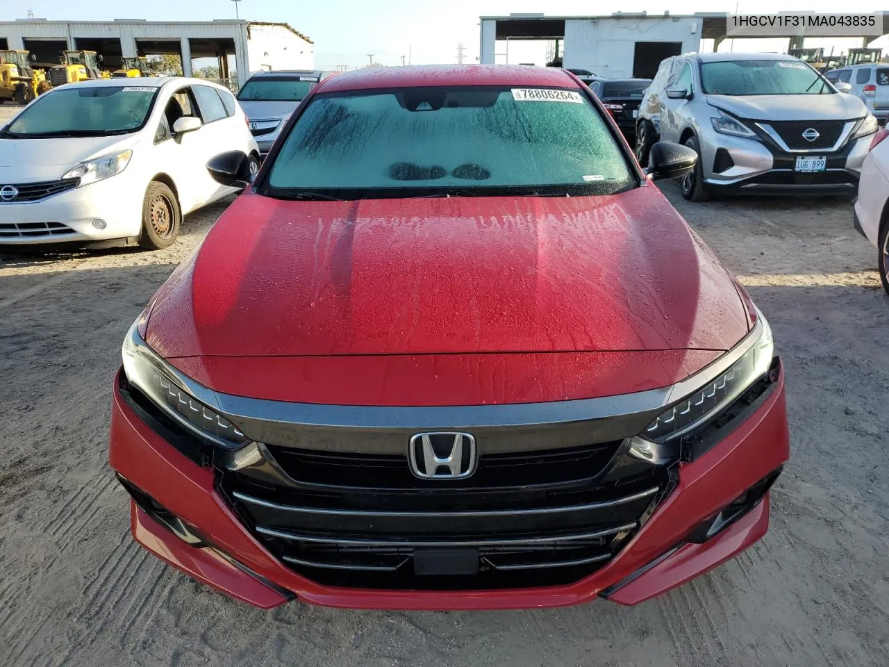 2021 Honda Accord Sport VIN: 1HGCV1F31MA043835 Lot: 78806264