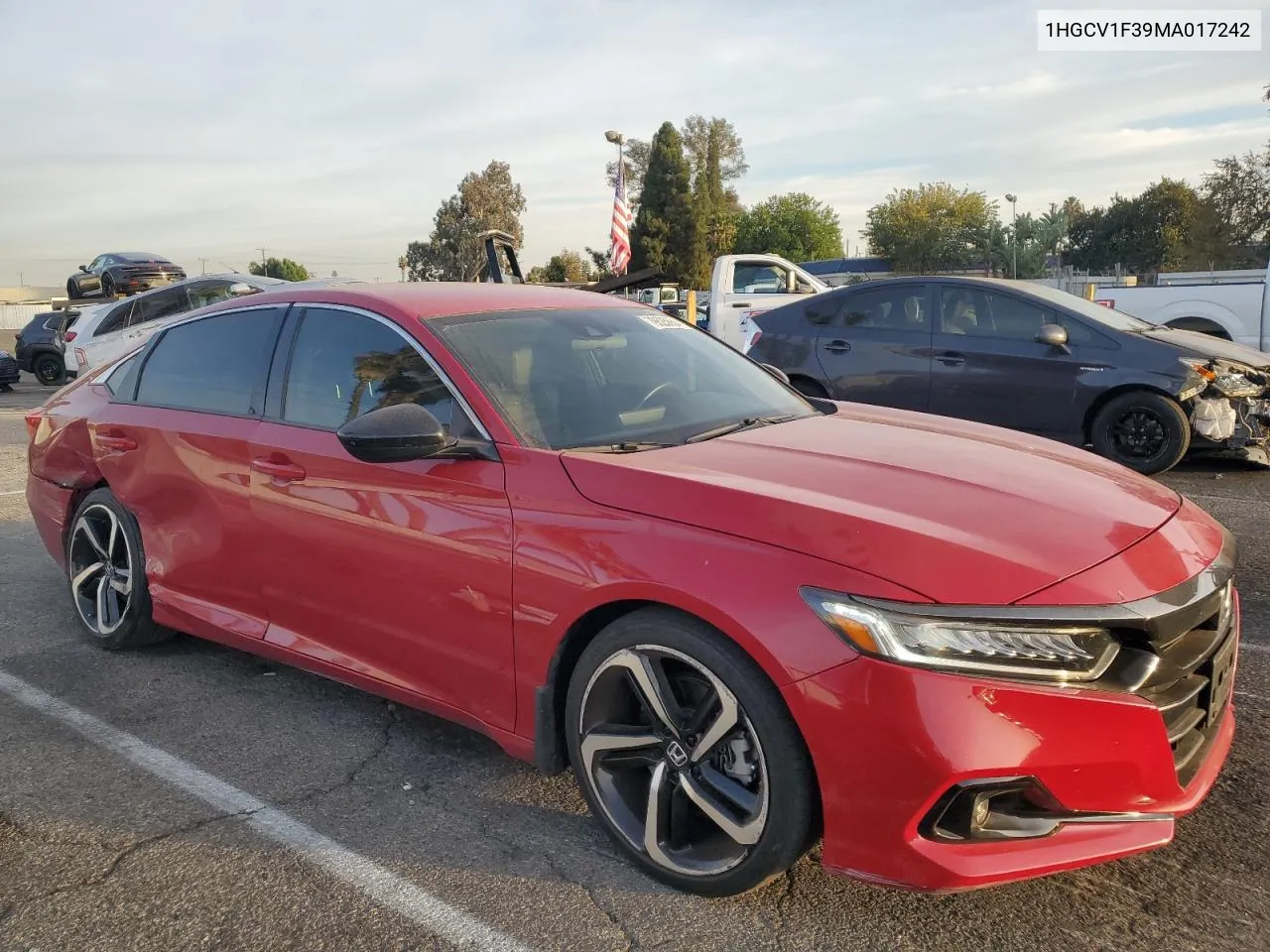 2021 Honda Accord Sport VIN: 1HGCV1F39MA017242 Lot: 79525654