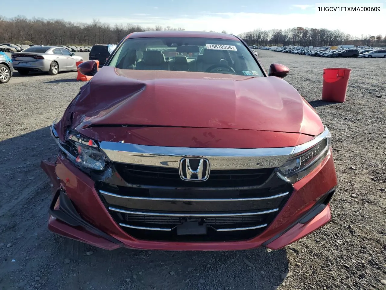 2021 Honda Accord Lx VIN: 1HGCV1F1XMA000609 Lot: 79810354