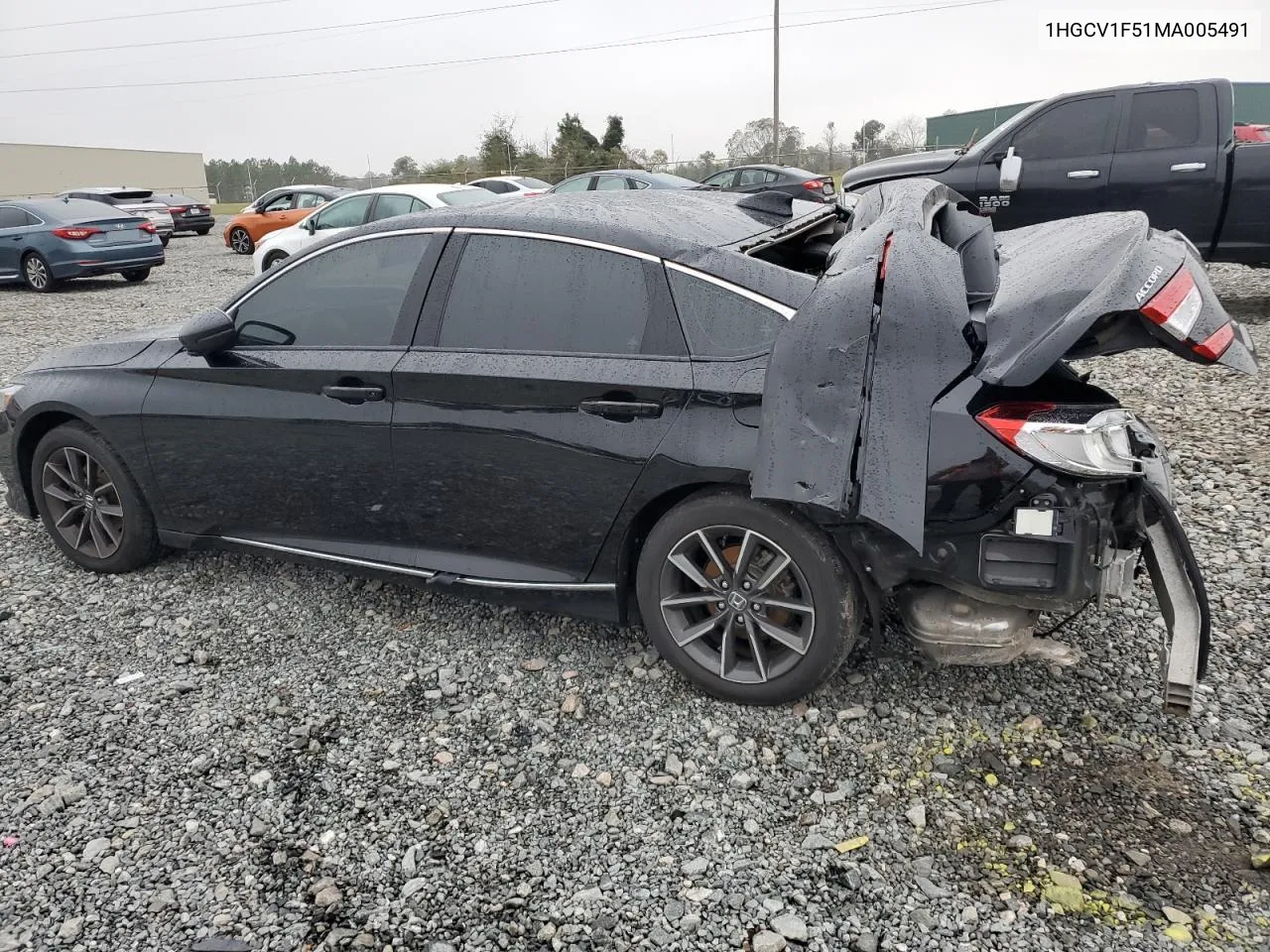 2021 Honda Accord Exl VIN: 1HGCV1F51MA005491 Lot: 80013914