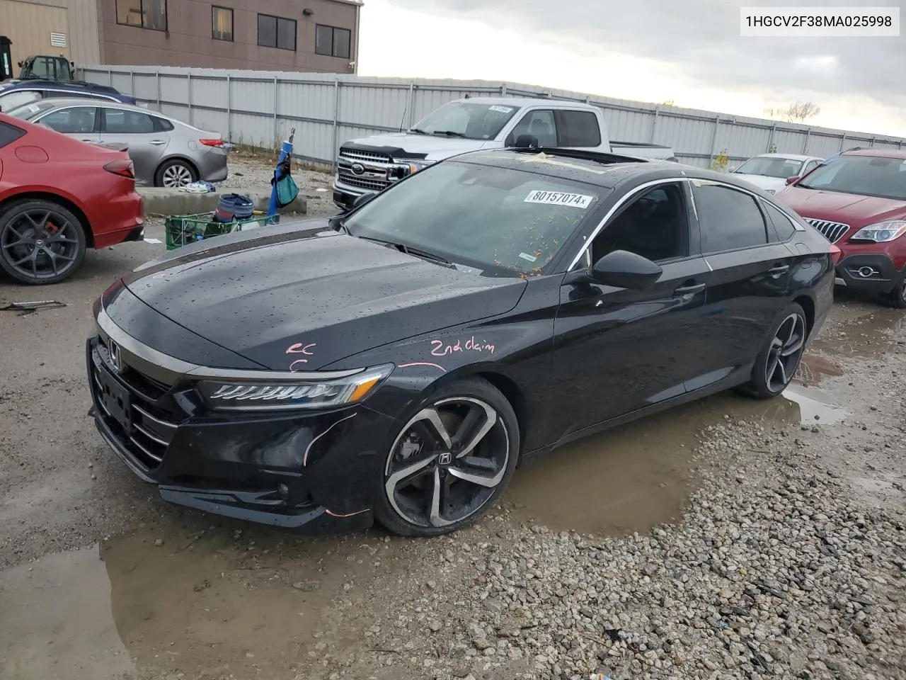 2021 Honda Accord Sport VIN: 1HGCV2F38MA025998 Lot: 80157074