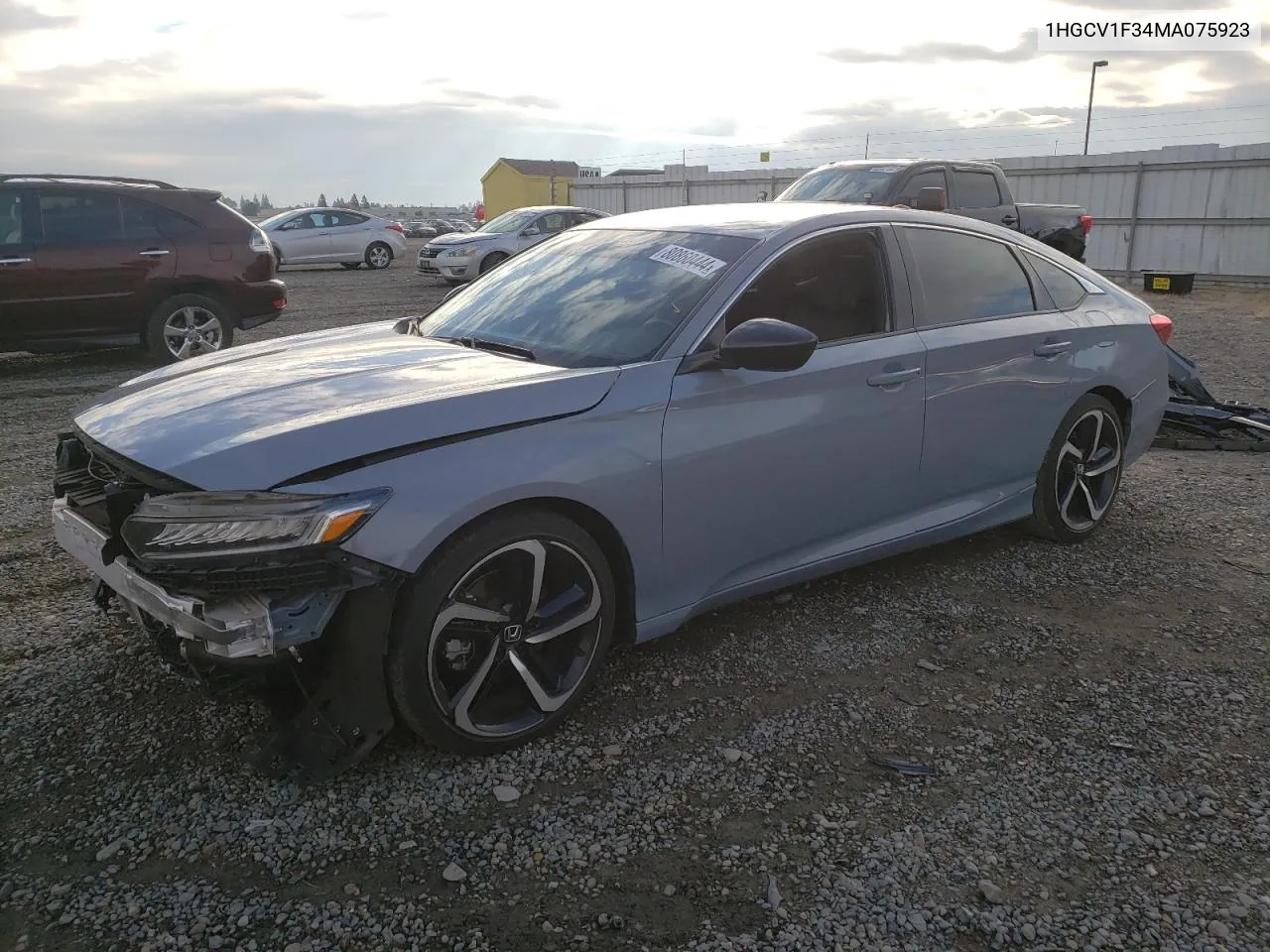 2021 Honda Accord Sport VIN: 1HGCV1F34MA075923 Lot: 80860444