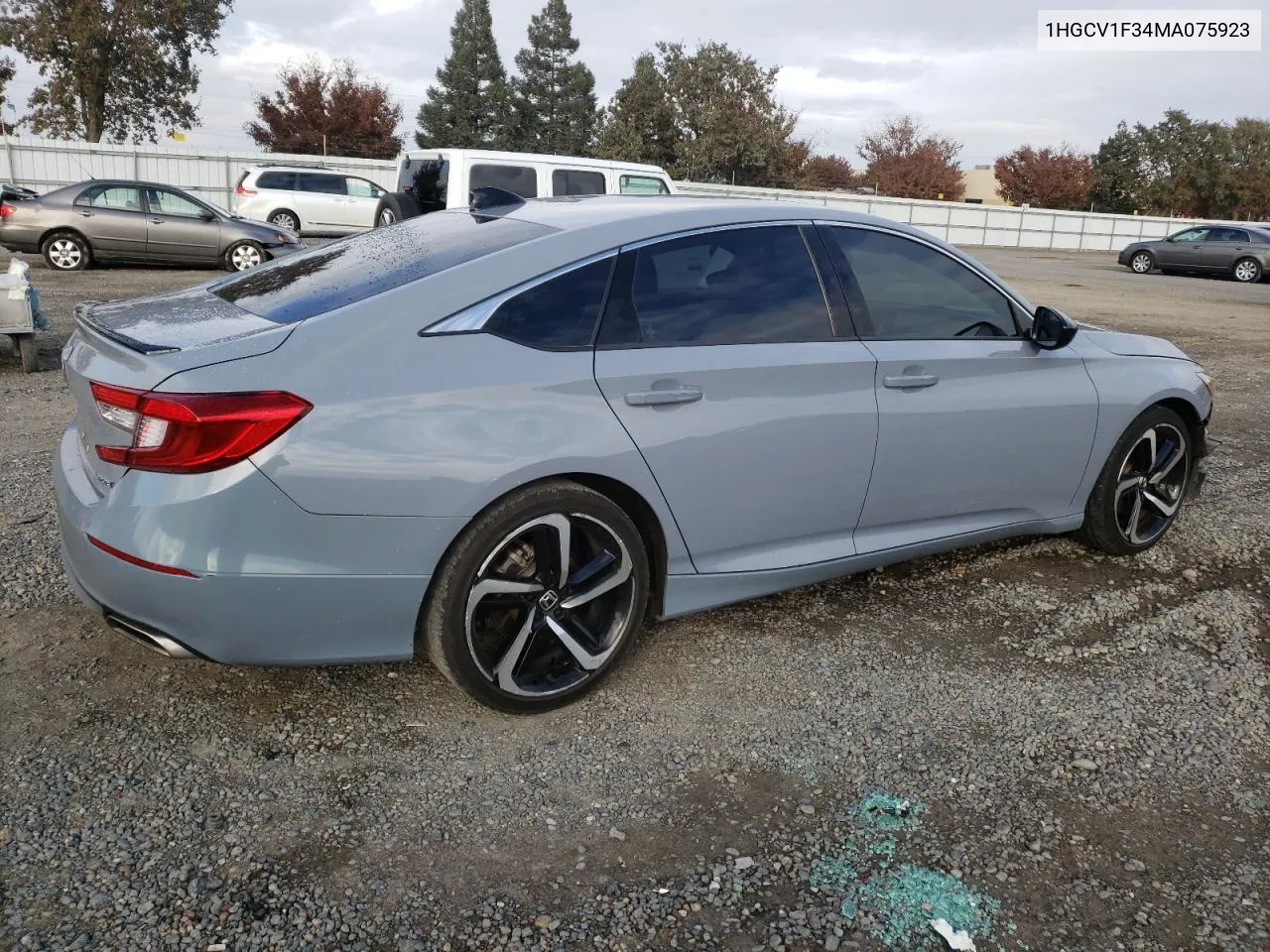 2021 Honda Accord Sport VIN: 1HGCV1F34MA075923 Lot: 80860444