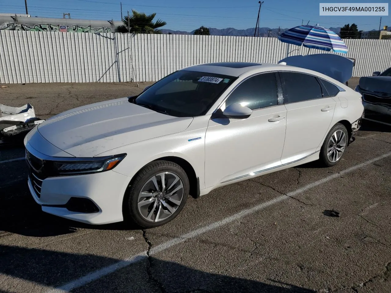 2021 Honda Accord Hybrid Ex VIN: 1HGCV3F49MA001255 Lot: 81383874