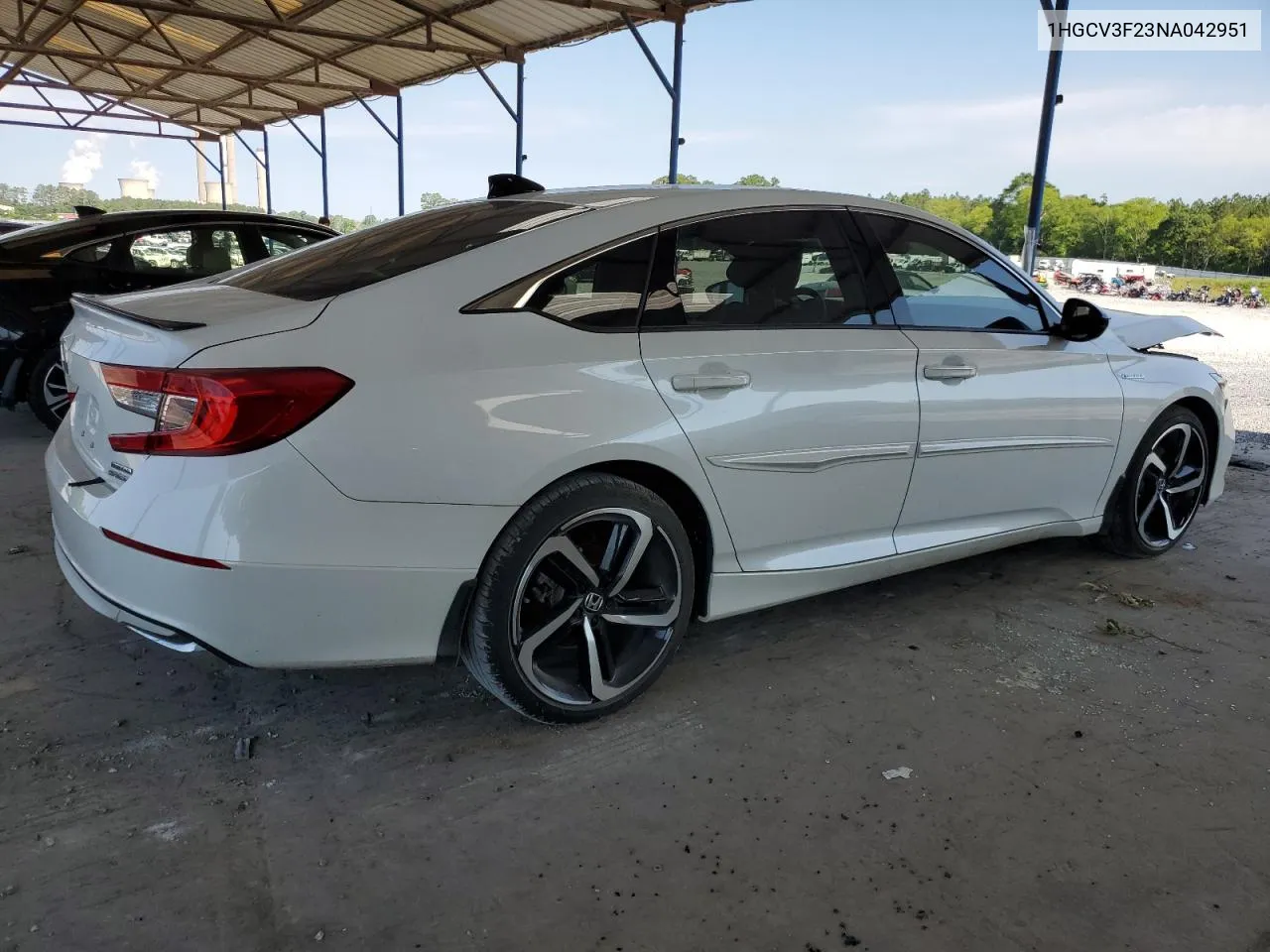 1HGCV3F23NA042951 2022 Honda Accord Hybrid Sport