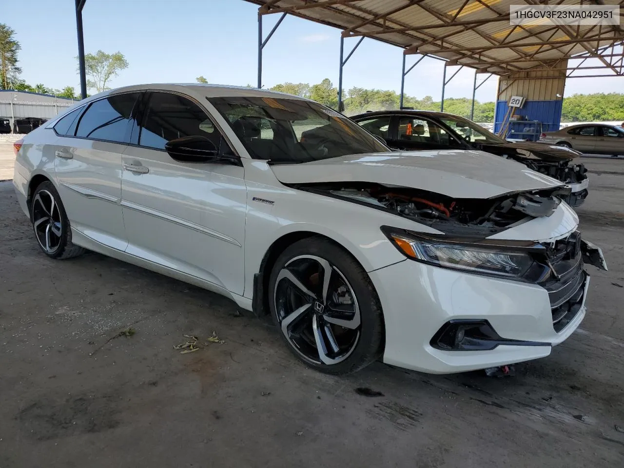 1HGCV3F23NA042951 2022 Honda Accord Hybrid Sport