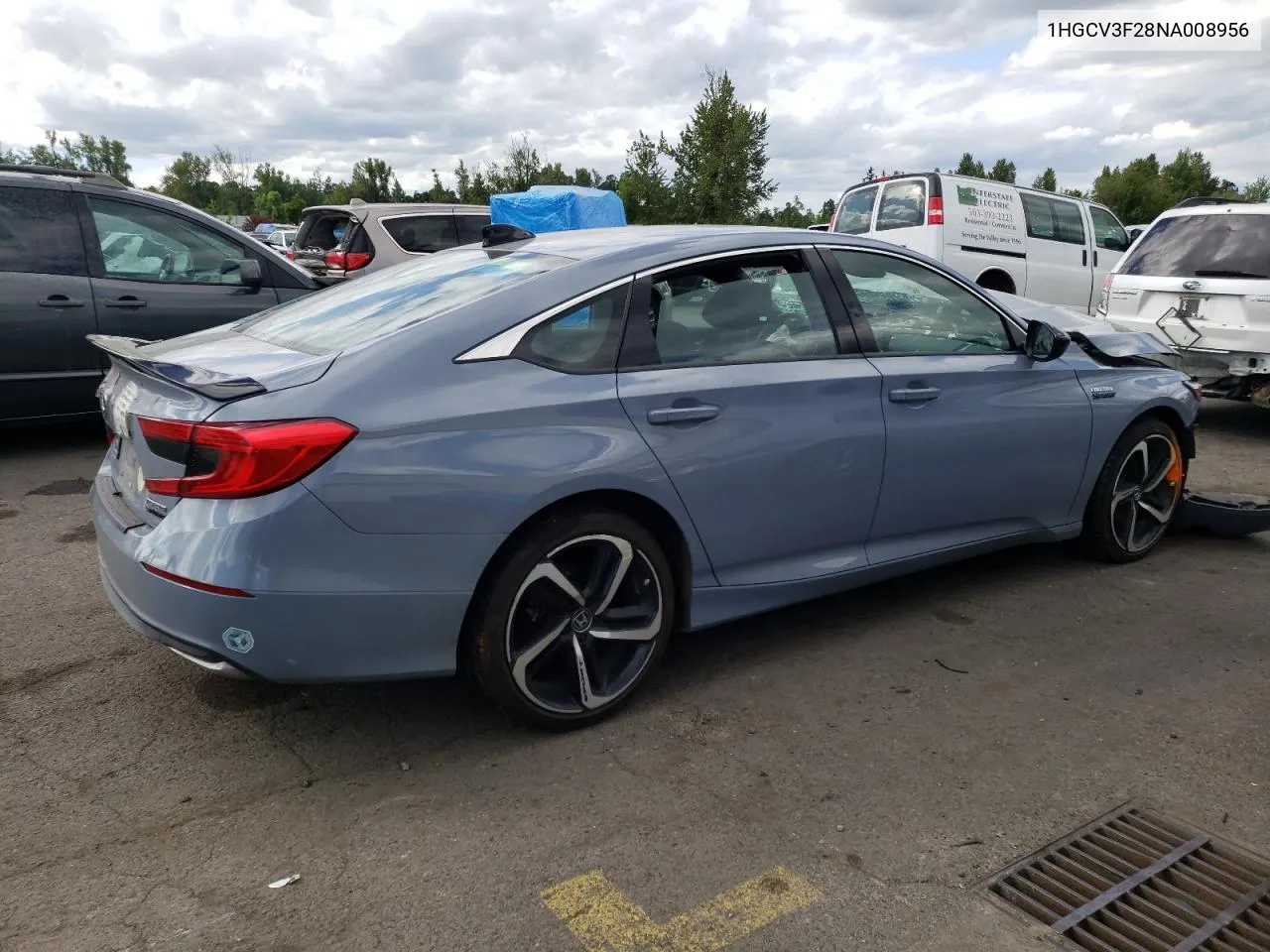 2022 Honda Accord Hybrid Sport VIN: 1HGCV3F28NA008956 Lot: 55313094