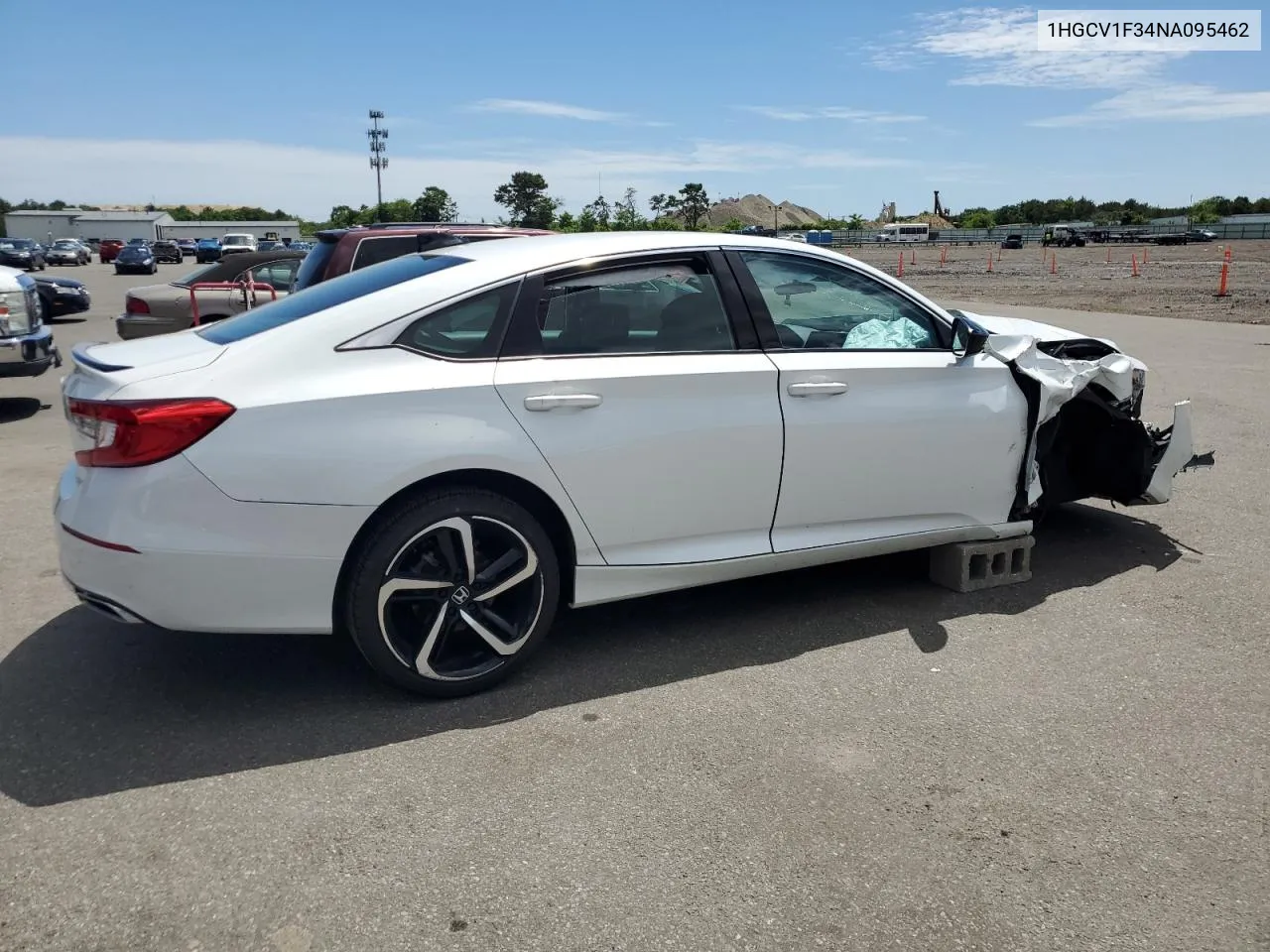 2022 Honda Accord Sport VIN: 1HGCV1F34NA095462 Lot: 56636104