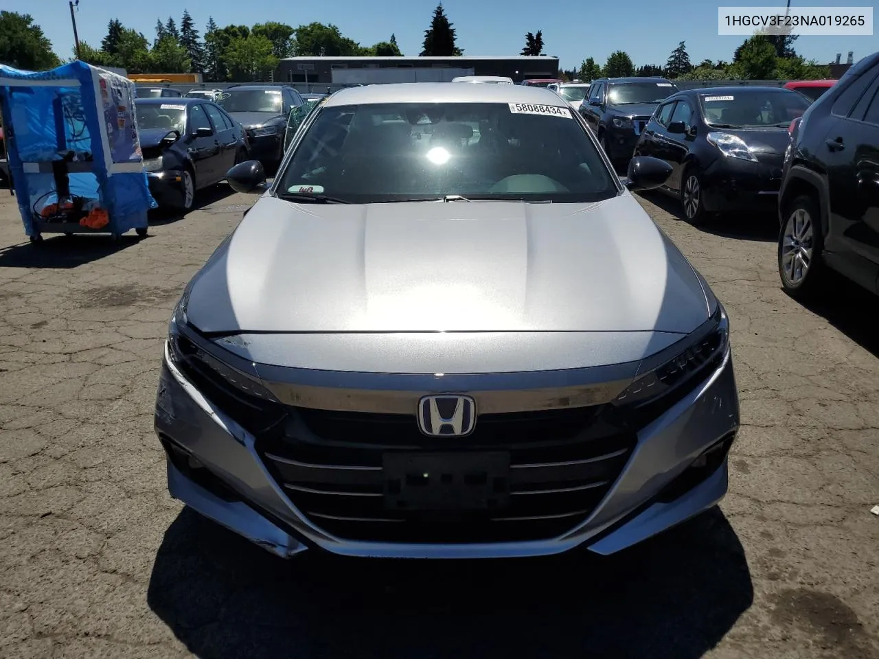 2022 Honda Accord Hybrid Sport VIN: 1HGCV3F23NA019265 Lot: 58088434