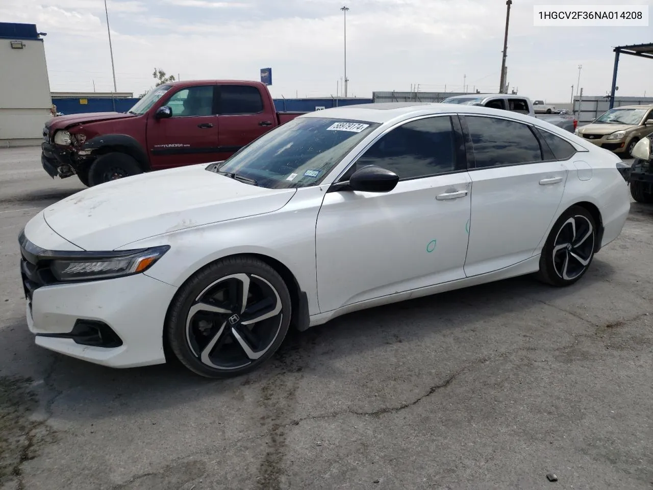 2022 Honda Accord Sport VIN: 1HGCV2F36NA014208 Lot: 58979174