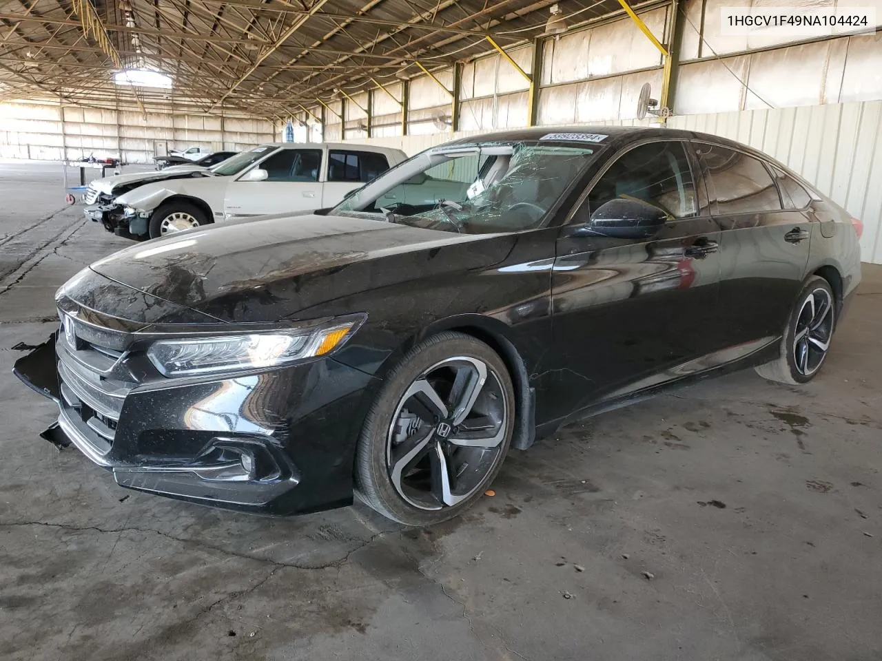 2022 Honda Accord Sport Se VIN: 1HGCV1F49NA104424 Lot: 59923394