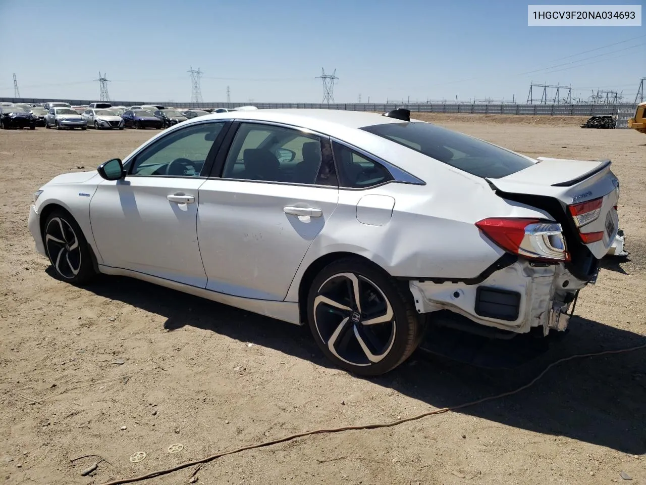 1HGCV3F20NA034693 2022 Honda Accord Hybrid Sport