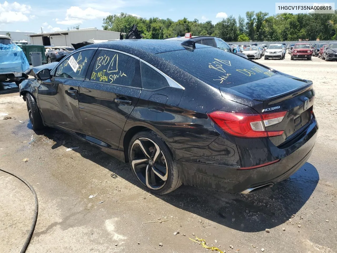 2022 Honda Accord Sport VIN: 1HGCV1F35NA008619 Lot: 60791333