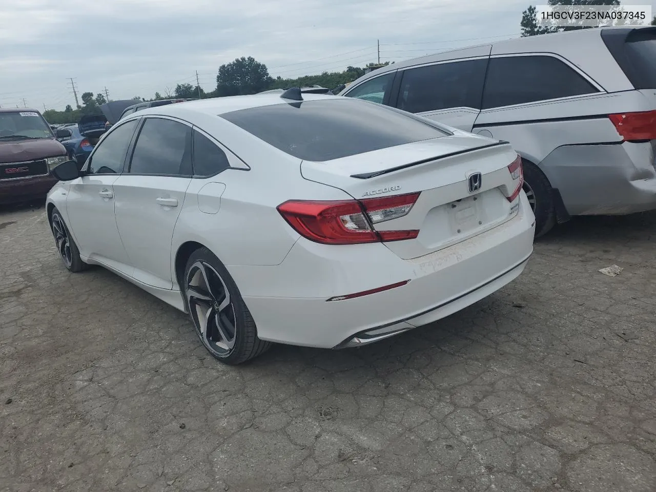 2022 Honda Accord Hybrid Sport VIN: 1HGCV3F23NA037345 Lot: 60798054