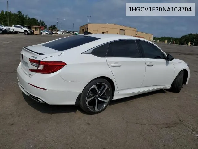 1HGCV1F30NA103704 2022 Honda Accord Sport