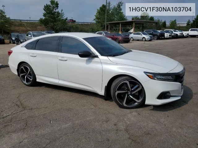 1HGCV1F30NA103704 2022 Honda Accord Sport