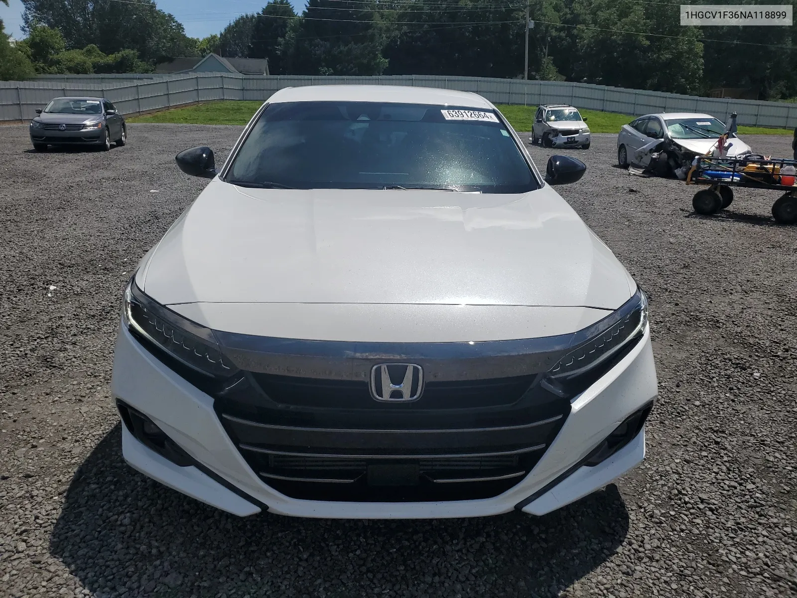 2022 Honda Accord Sport VIN: 1HGCV1F36NA118899 Lot: 63912664