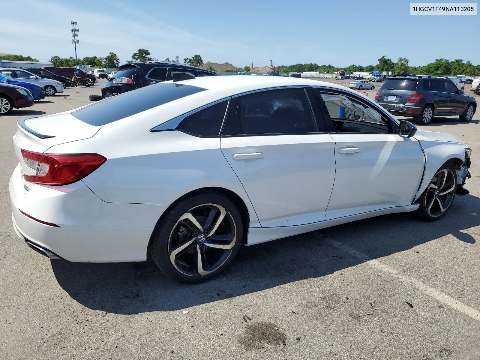 2022 Honda Accord Sport Se VIN: 1HGCV1F49NA113205 Lot: 63980304