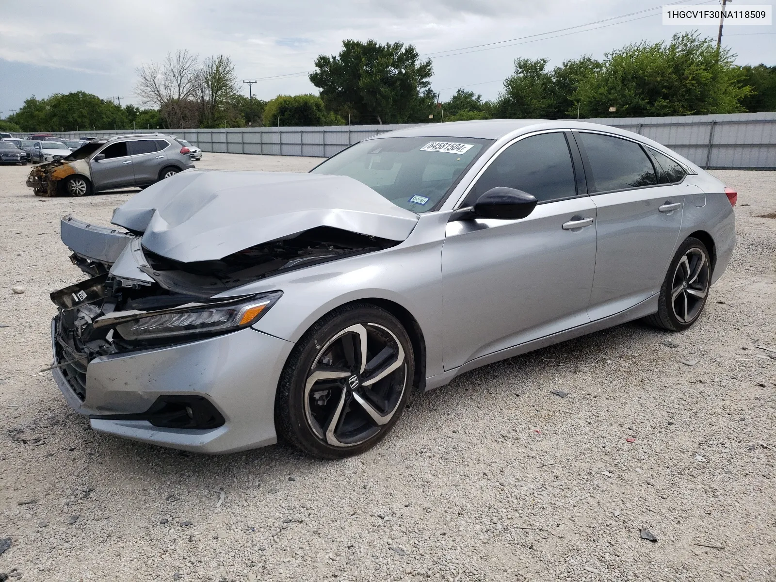 2022 Honda Accord Sport VIN: 1HGCV1F30NA118509 Lot: 64581504