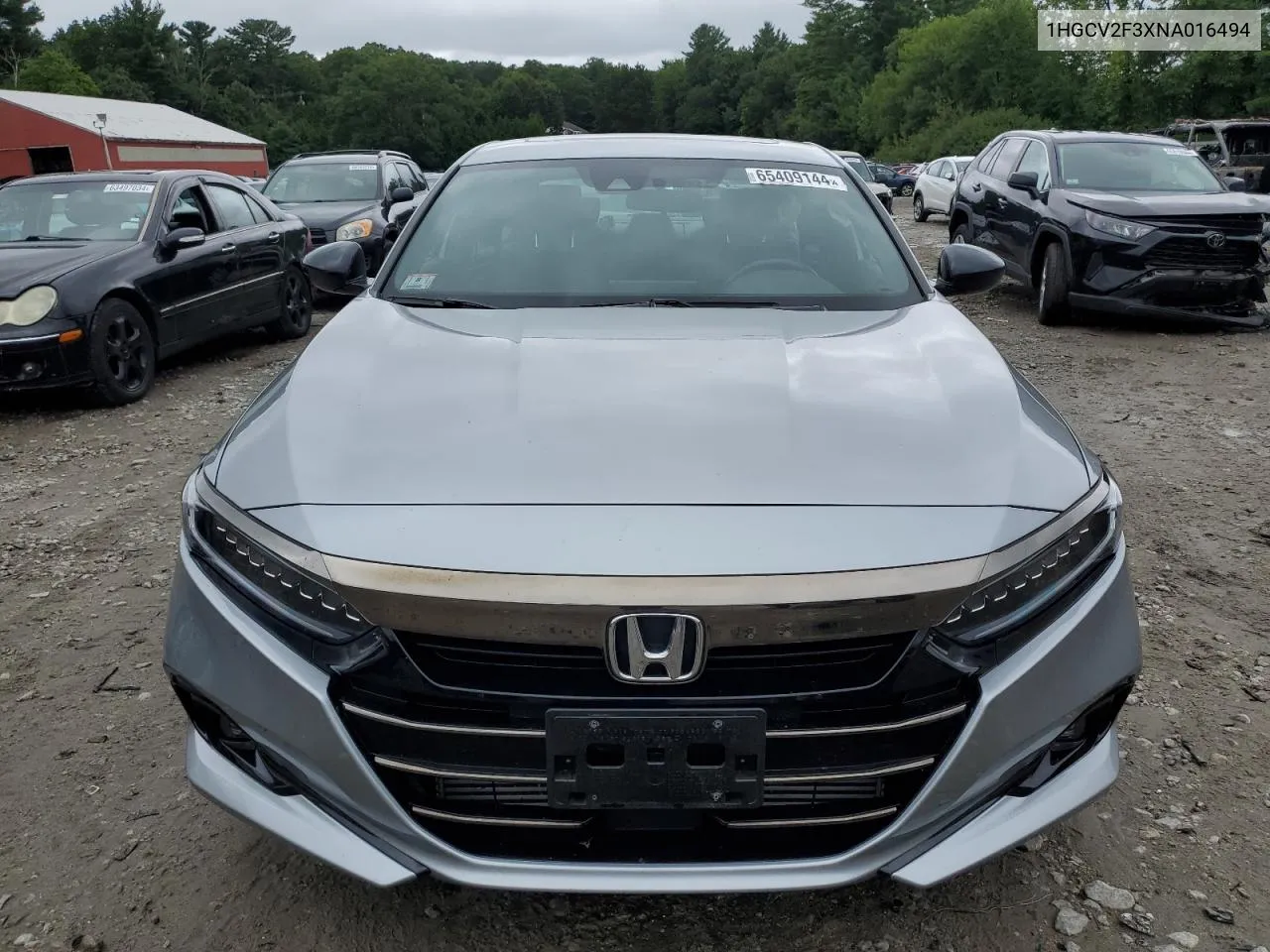 2022 Honda Accord Sport VIN: 1HGCV2F3XNA016494 Lot: 65409144