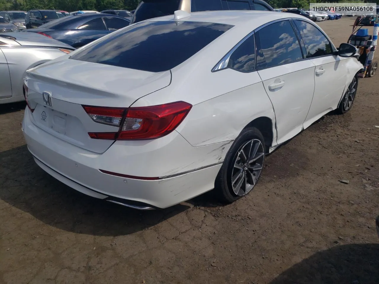 2022 Honda Accord Exl VIN: 1HGCV1F59NA056108 Lot: 66122624