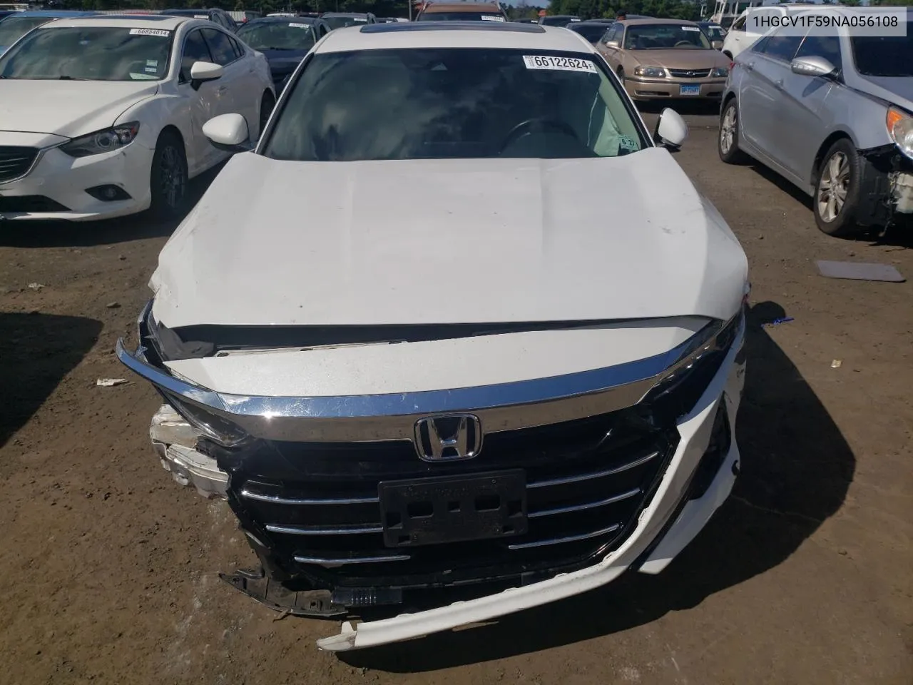 2022 Honda Accord Exl VIN: 1HGCV1F59NA056108 Lot: 66122624