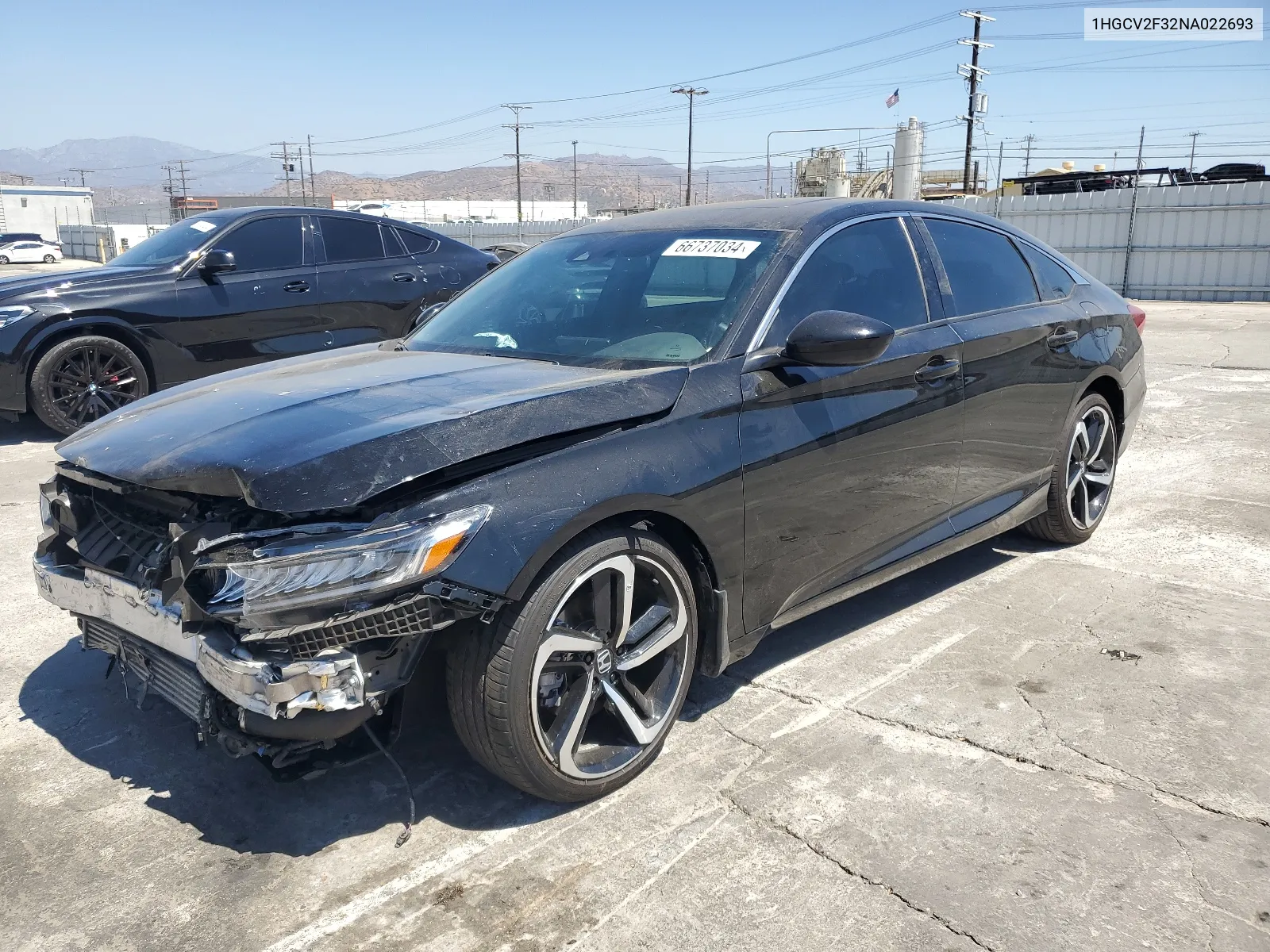 2022 Honda Accord Sport VIN: 1HGCV2F32NA022693 Lot: 66737034