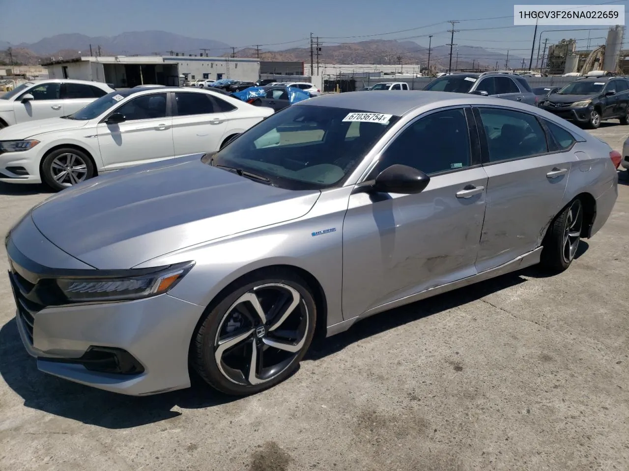 2022 Honda Accord Hybrid Sport VIN: 1HGCV3F26NA022659 Lot: 67036754