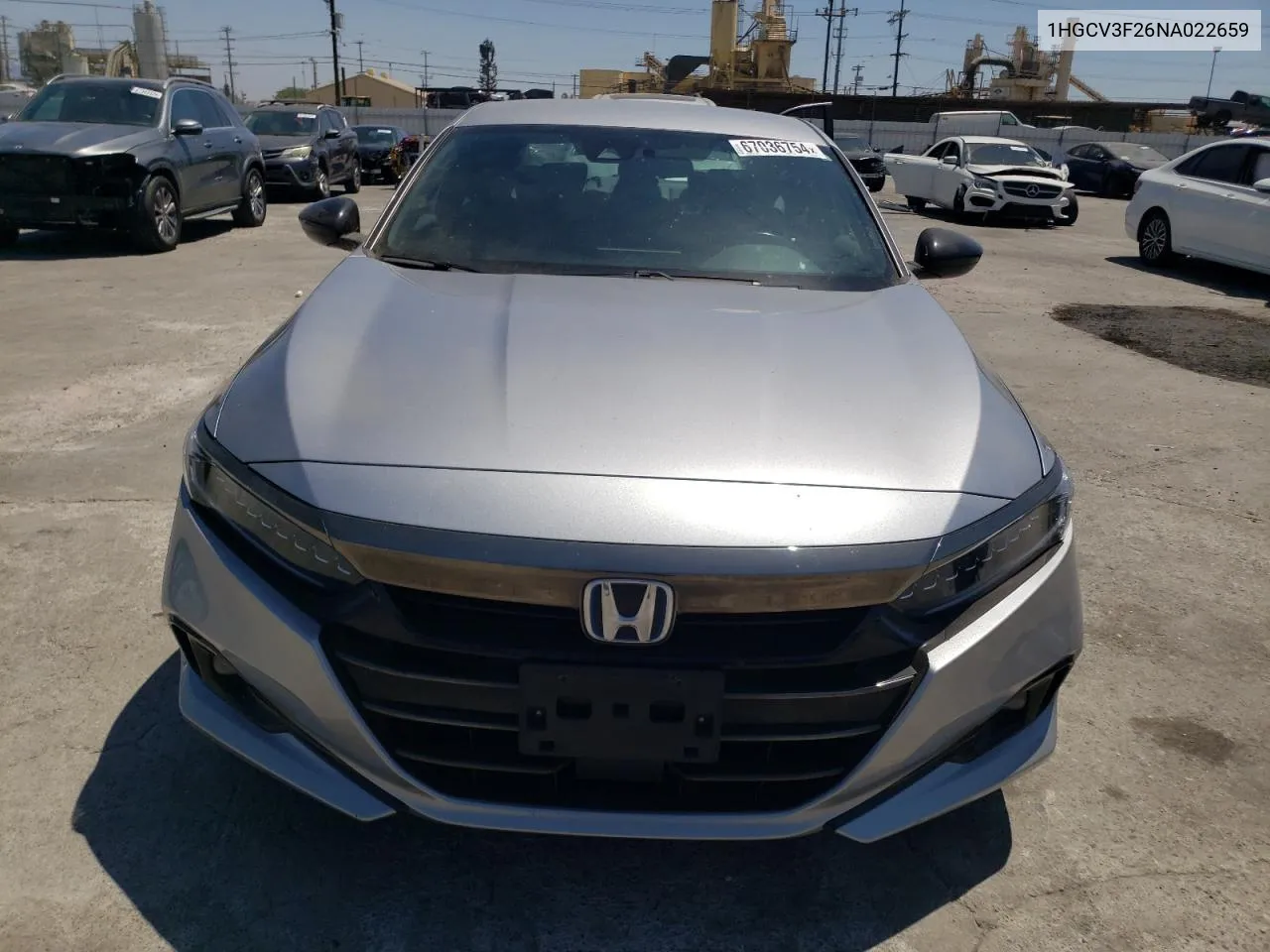 2022 Honda Accord Hybrid Sport VIN: 1HGCV3F26NA022659 Lot: 67036754