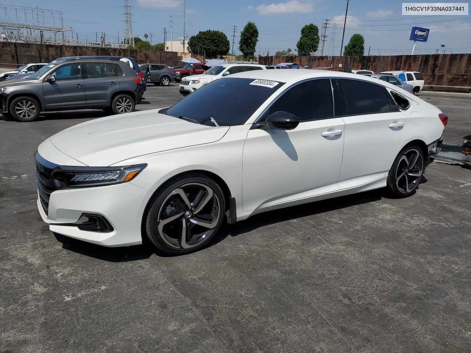 2022 Honda Accord Sport VIN: 1HGCV1F33NA037441 Lot: 68900304