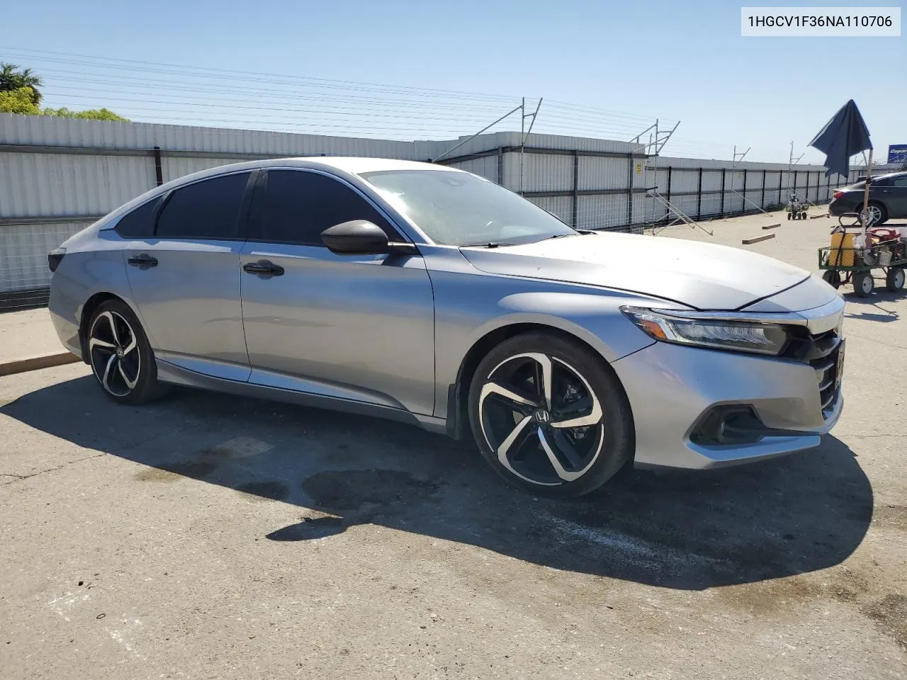 2022 Honda Accord Sport VIN: 1HGCV1F36NA110706 Lot: 68945684