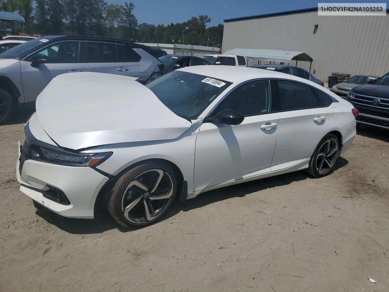 2022 Honda Accord Sport Se VIN: 1HGCV1F42NA105253 Lot: 69110894