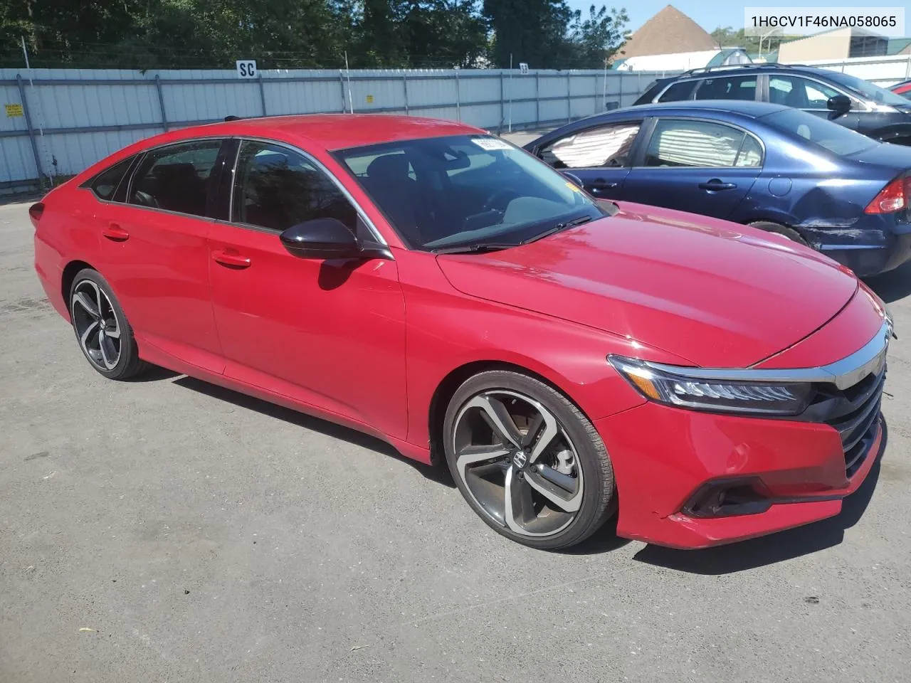 2022 Honda Accord Sport Se VIN: 1HGCV1F46NA058065 Lot: 69277394