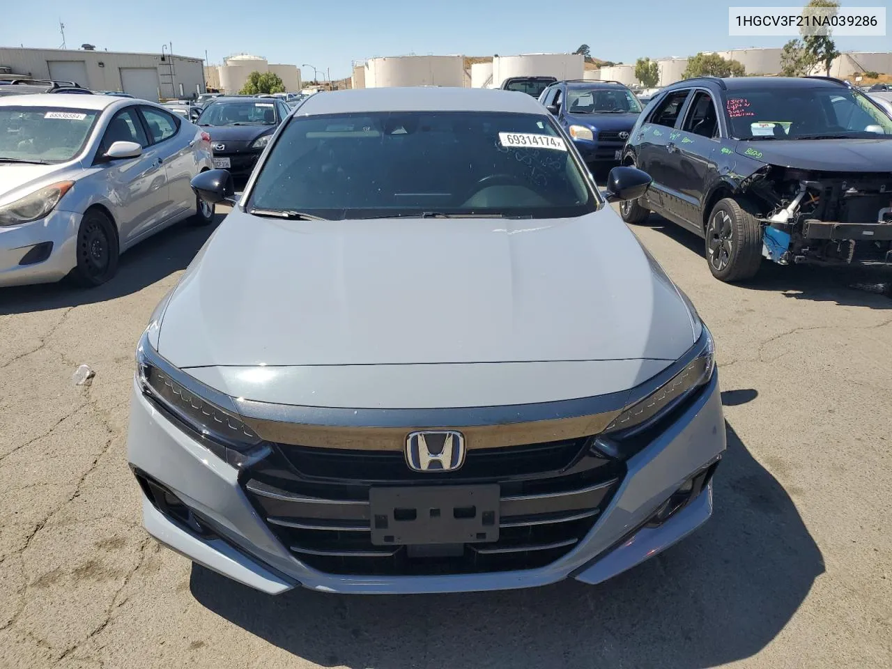 2022 Honda Accord Hybrid Sport VIN: 1HGCV3F21NA039286 Lot: 69314174