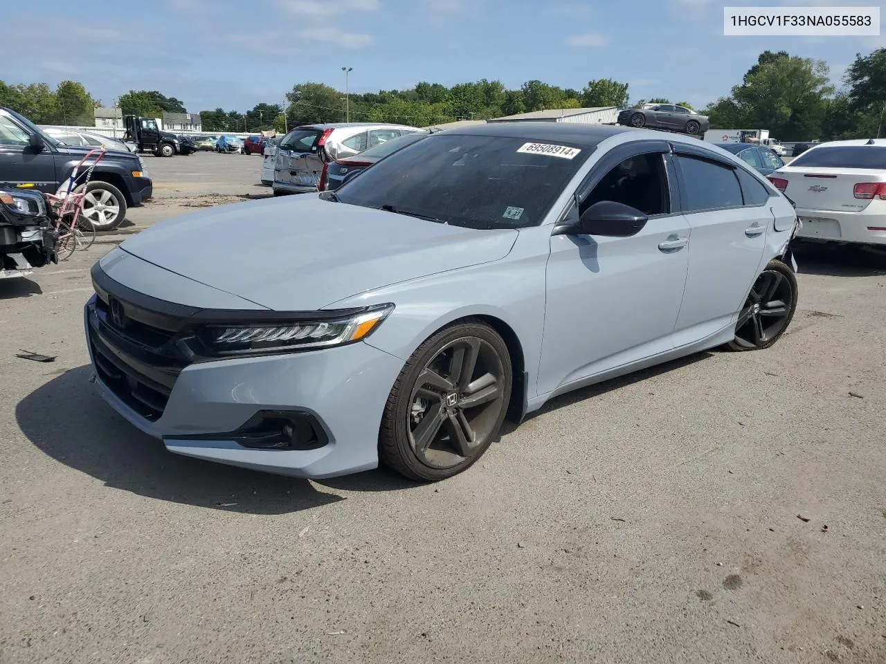 1HGCV1F33NA055583 2022 Honda Accord Sport