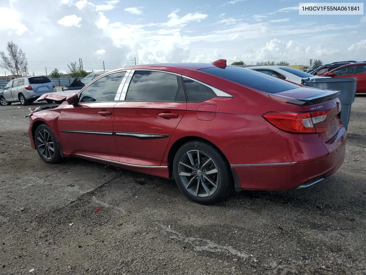 1HGCV1F55NA061841 2022 Honda Accord Exl